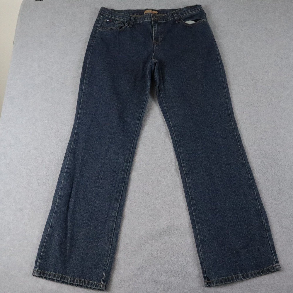 Tommy Hilfiger Jeans‎ Womens 13 Bootcut Mom 5-Pocket Cotton Denim Dark Blue